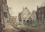 John varley jnr Market Place ,Leominster (mk47) oil painting